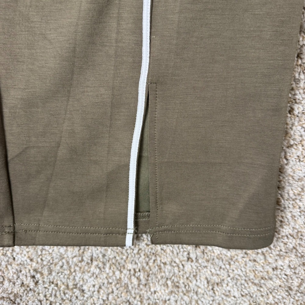 WIHOLL Womens 2 Piece Lounge Set Olive Green White Piping Wide Leg Pants Large - Picture 14 of 14
